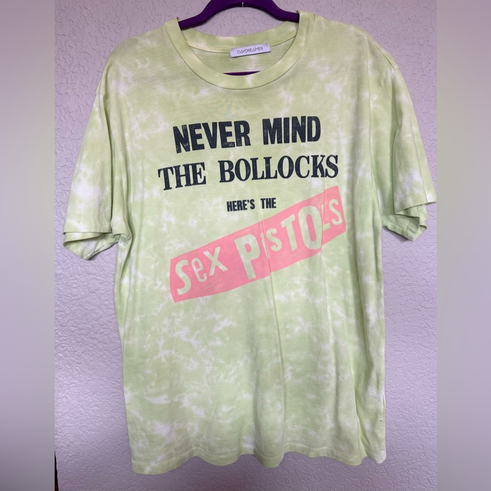 Sex Pistols Tie-Dye Graphic Tee - Light Green